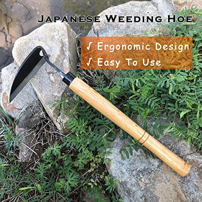 Grass Sickle Hoe Gardening Handheld Tool Weeding Tools for Garden (Yellow) - color: Yellow