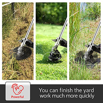 58cc 4-in-1 Gas String Trimmer, 2-Stroke Engine with Bike Handles - color: Red