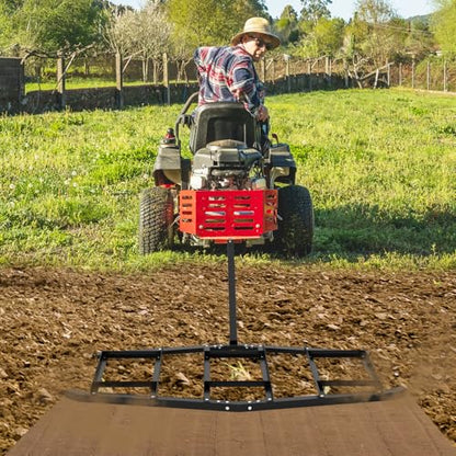 DREAMADE 84" Driveway Drag Harrow, Tow Behind Landscape Harrow - size: 84"