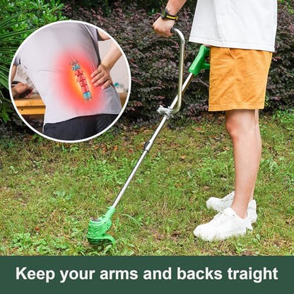 2 Pcs Weed Eater Handle Extension-Aluminum Ergonomic Weed Eater Attachments - color: Silver-2Pc