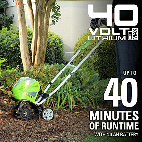 Greenworks 40V 10" Cordless Tiller / Cultivator, Tool Only - style: Tool Only