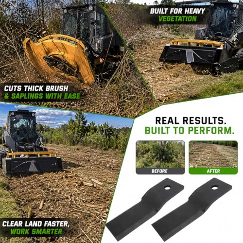 Brush Cutter Blades for Wolverine BC-13-72W Skid Steer Brush Hog 10mm Thick