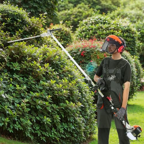 VEVOR 33CC 5-in-1 Multi-Functional Trimming Tools, Gas Hedge Trimmer, Weed Eater, String Trimmer, Brush Cutter, Edger, Pole Saw Chainsaw Pruner with Extension Pole - size: 33cc