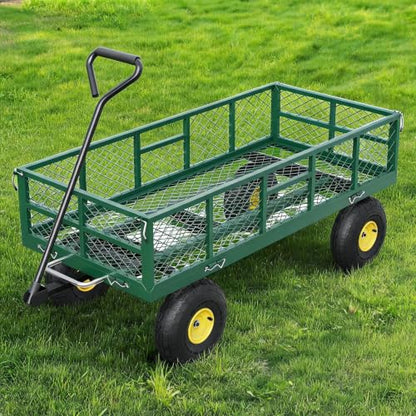Garden Dump Cart with Removable Sidewalls - color: Green