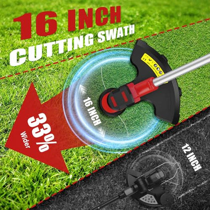 HEINPRO Cordless Weed Wacker Compatible with Milwaukee M18 Battery - size: 16-INCH