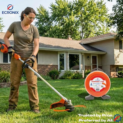 095 1lb Square Trimmer Line, Heavy Duty Weed Eater String - size: 1 LB - .095" - 270 ft