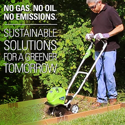 Greenworks 40V 10" Cordless Tiller / Cultivator, Tool Only - style: Tool Only