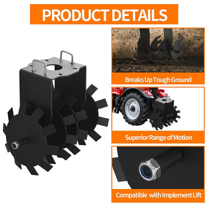2 Pack Tractor Disc Plow Harrow, 2'' Receiver Mount