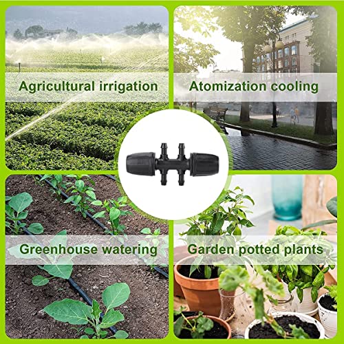 1/2" to 1/4" Drip Irrigation Barbed Reducer Parts, 10 Pack - size: 6-Way 1/2" to 1/4" Connector