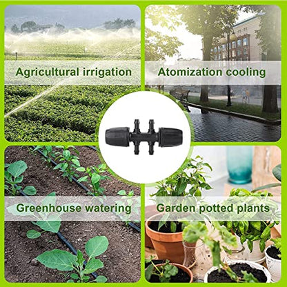 1/2" to 1/4" Drip Irrigation Barbed Reducer Parts, 10 Pack - size: 6-Way 1/2" to 1/4" Connector