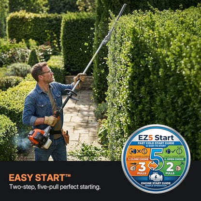 WORKIT 5-in-1 Gas Weed Eater & Trimmer 25.4CC 2-Cycle, 17" Cutting Path, - size: 5 IN 1-25.4CC
