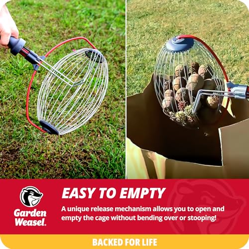 Garden Weasel Large Nut Collector Roller for Walnuts Apples Tennis Balls