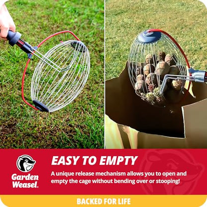 Garden Weasel Large Nut Collector Roller for Walnuts Apples Tennis Balls