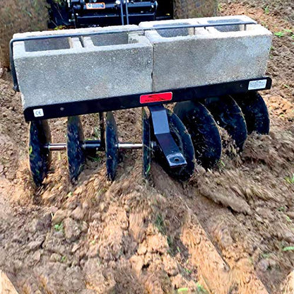 Brinly Sleeve Hitch Adjustable Tow Behind Disc Harrow, 39" by 40"