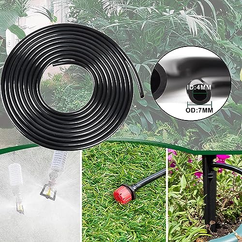 Drip Irrigation Kit, 1/4" Blank Distribution Tubing - size: 100FT Tubing + 147 PC Dripper