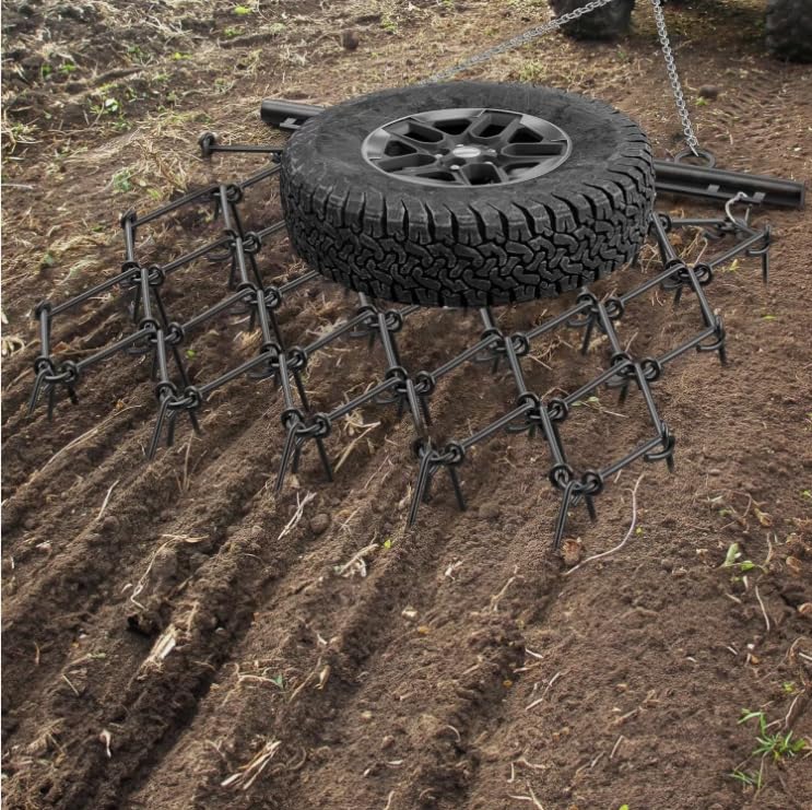 Drag Harrow 5 x 4.5 FT 1/2" Tines for ATV UTVs Lawn Tractors Leveling Heavy Duty