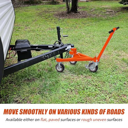 Trailer Dolly, Heavy Duty Trailer Mover with 2 Inch Hitch Ball - color: Orange