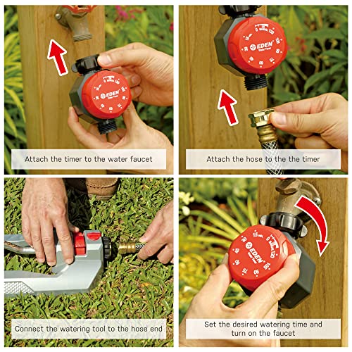 Eden Mechanical Watering Hose Timer for Lawn and Garden, 1-Zone Sprinkler Timer - style: 1-Zone