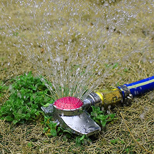 Honoson Metal Spot Sprinkler for Yard Lawn, Red, 3 Pieces - color: Red