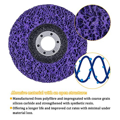 6 Pack 4" x 5/8" Strip Discs Stripping Wheel Fit Angle Grinder Clean and Remove Paint Coating Rust Welds Oxidation - size: 4 Inch