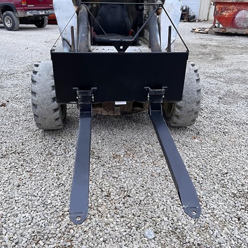 YITAMOTOR 46" 2000lbs Skid Steer Pallet Fork Attachment & 1-7/8" Ball