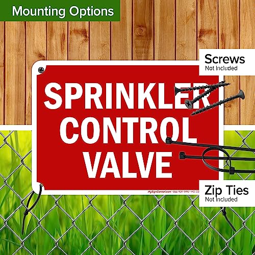 Sprinkler Control Valve Sign, 7x10 Inches, 55 mil thick HDPE (high density - size: 7x10 - Polyethylene