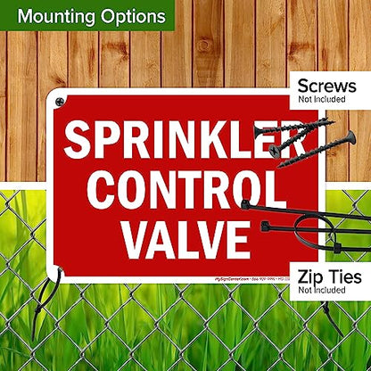 Sprinkler Control Valve Sign, 7x10 Inches, 55 mil thick HDPE (high density - size: 7x10 - Polyethylene