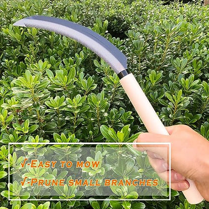 Grass Sickle Hoe Gardening Handheld Tool Weeding Tools for Garden (White) - color: White
