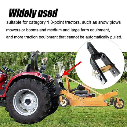 Versatile Quick Hitch Adapter with Adapter Sleeve Used to Adjust Top Link Bracket Movements for Category 1 Quick Hitch