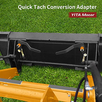 YITAMOTOR Global Skid Steer Quick Tach Adapter, Weld-On Bobtach Latch Box