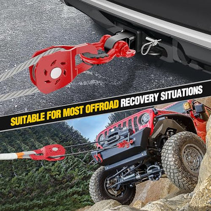 Nilight 10 Ton Winch Snatch Block, Heavy Duty Recovery Pulley - color: Winch Snatch Block