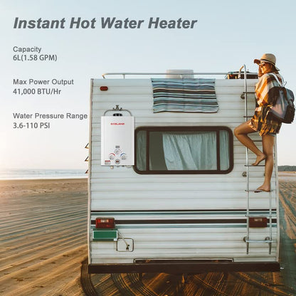 GASLAND Portable Water Heater with Pump | CSA Certified | 6L 1.58 GPM