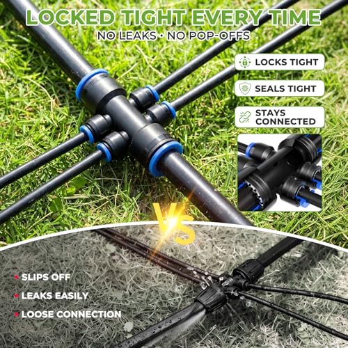 HIRALIY 200FT Drip Irrigation Kit for Garden Watering - size: 200ft