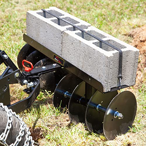 Brinly Sleeve Hitch Adjustable Tow Behind Disc Harrow, 39" by 40"