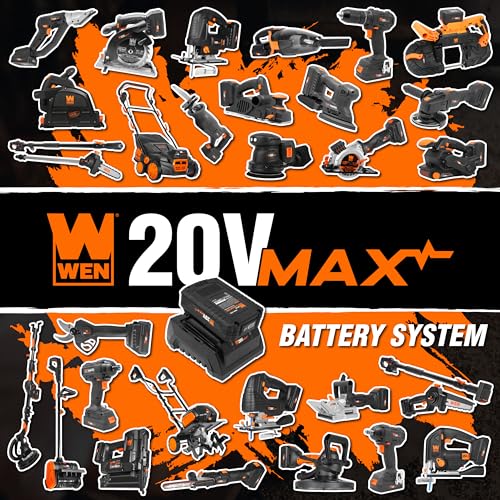 WEN 20V Max Cordless 15-Inch 2-in-1 Brushless Electric Dethatcher and Scarifier with Collection Bag, Two 4.0 Ah Batteries, and Dual-Port Charger (20716) - size: 15-Inch, Cordless