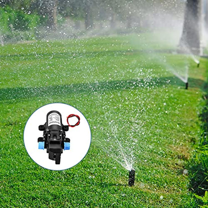 Water Self Priming Pump, DC 12V 60W High Pressure Micro Diaphragm Pump 116PSI Self Priming Sprayer Pump, 5L/Min Flowrate