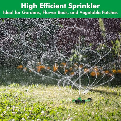 RESTMO 3-Arm Metal Sprinkler with Wheel Base