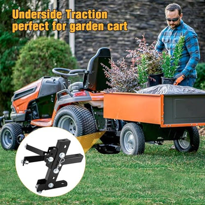 Eapele Adjustable Trailer Hitch for Lawn Mower and Garden Tractor, Compatible with John Deere Ariens Cub Cadet Poulan Pro Husky Husqvarna Craftsman Riding Mower