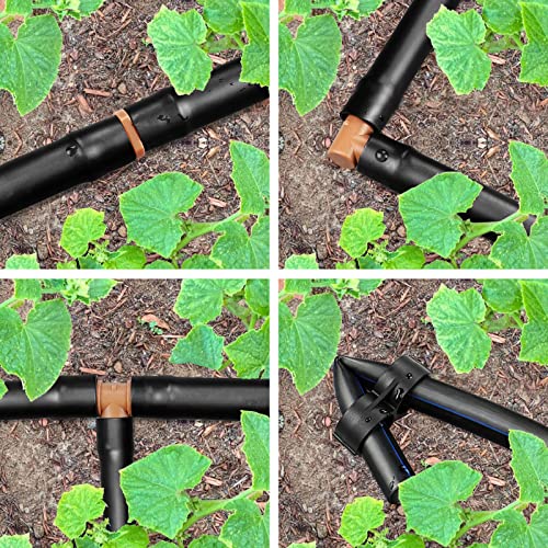 Gardrip 30 Pieces Drip Irrigation Kit：Drip Irrigation Parts for 1/2 Inch Drip Irrigation Tubing with 17mm 0.600" ID Drip Line Fittings Barbed Connectors Including 10 Couplings 8 Tees 6 Elbows 6 Plugs - color: 30 Pieces- Irrigation Fittings