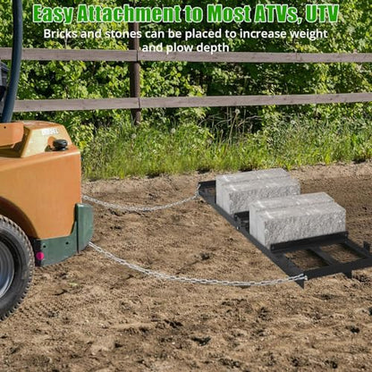 48*20inch Drag Harrow, Tow Behind Drag Harrow, Adjustable Bars&72in Chain - size: 48*20 inch