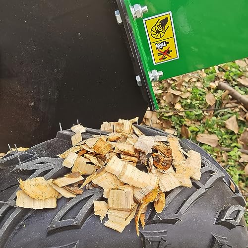 420cc 14HP 6-Inch Wood Chipper Shredder Mulcher E-Start Gas Powered B&S Engine EPA Certified with Towbar/Emergency Stop Button (B&S Engine, Electric Start)