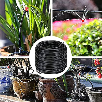Hourleey Blank 200 FT Distribution Tubing Irrigation Drip Hose, 1/4 Inch Drip Line - size: 200 FT
