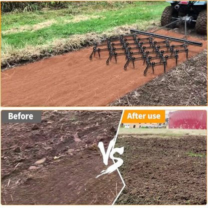 YINTATECH 4x4ft Chain Drag Harrow for ATV, 1/2in Tines, Heavy Duty 60M2Si