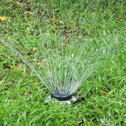 STYDDI Turret Pattern Sprinkler on Metal Base, 9-Pattern Lawn Sprinkler