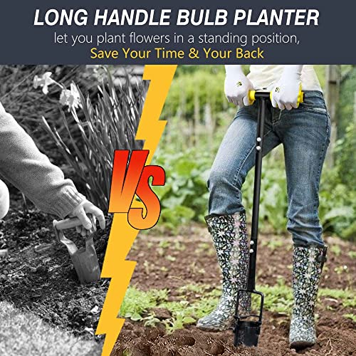 Colwelt Long Handle Bulb Planter Tool, Tulip Plant Hole Digger, Sod Plugger