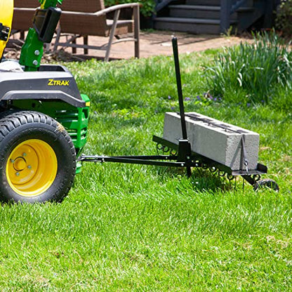 Brinly DT-402BH-A Tow Behind Dethatcher with Transport Mode, 40", Matte Black - color: Matte Black