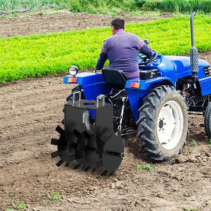 2 Pieces Heavy Duty Disc Harrow, ATV/UTV Towed Disc Plow with General 2" Hitch and Adjustable Height, Pull Behind Tiller Disc Plough Harrow for Tractor Attachments