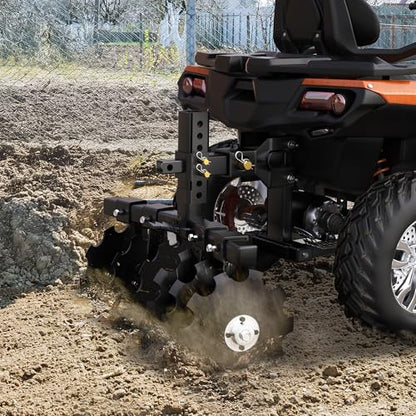 28" Heavy Duty Tow Behind Disc Plow Harrow w/Universal 2" Receiver - size: 28in Disc plow Harrow with 2" Receiver