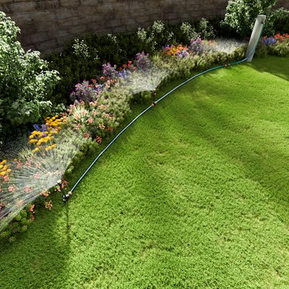 RESTMO Above Ground Sprinkler System,Irrigation Sprinklers for Yard,Orange - color: Orange