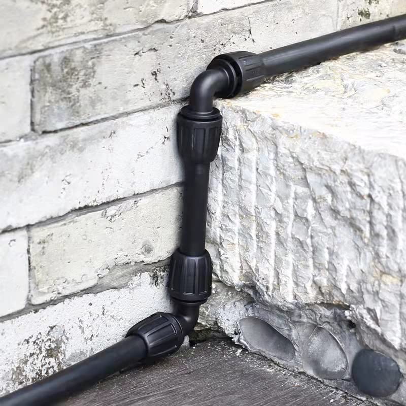 1/2" Drip Irrigation Fittings, Lock Barbed Elbow Connectors for Garden - size: 1/2" Elbow